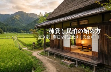 一棟貸し民泊の始め方完全ガイド｜空き家・別荘を収益化する手順と法律