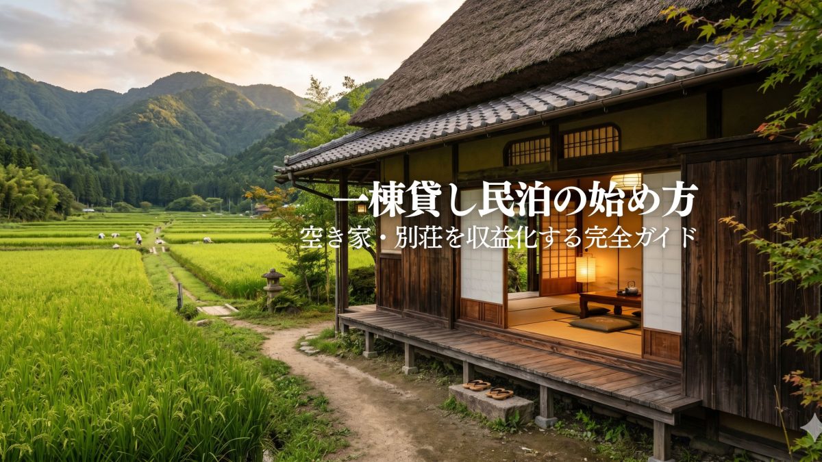 一棟貸し民泊の始め方完全ガイド｜空き家・別荘を収益化する手順と法律