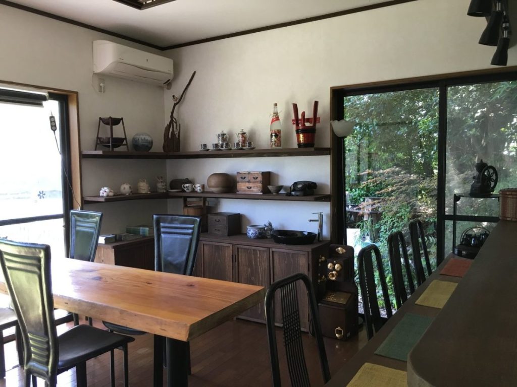 Cats relaxing at a farmhouse inn in Kagoshima