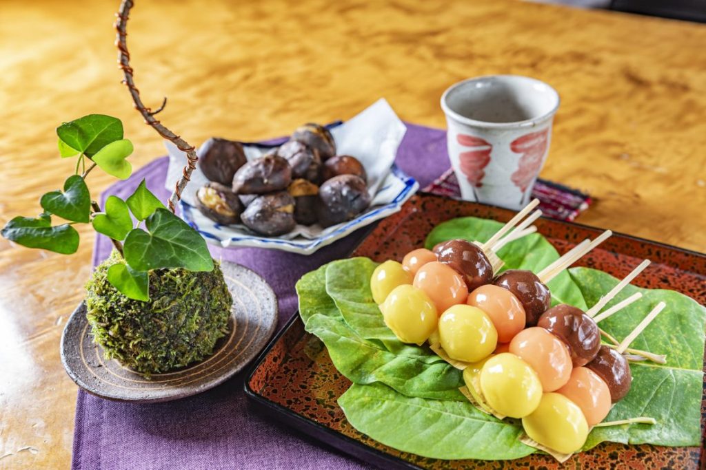 Home-cooked meal with Akitakomachi rice at Iori Farmstay